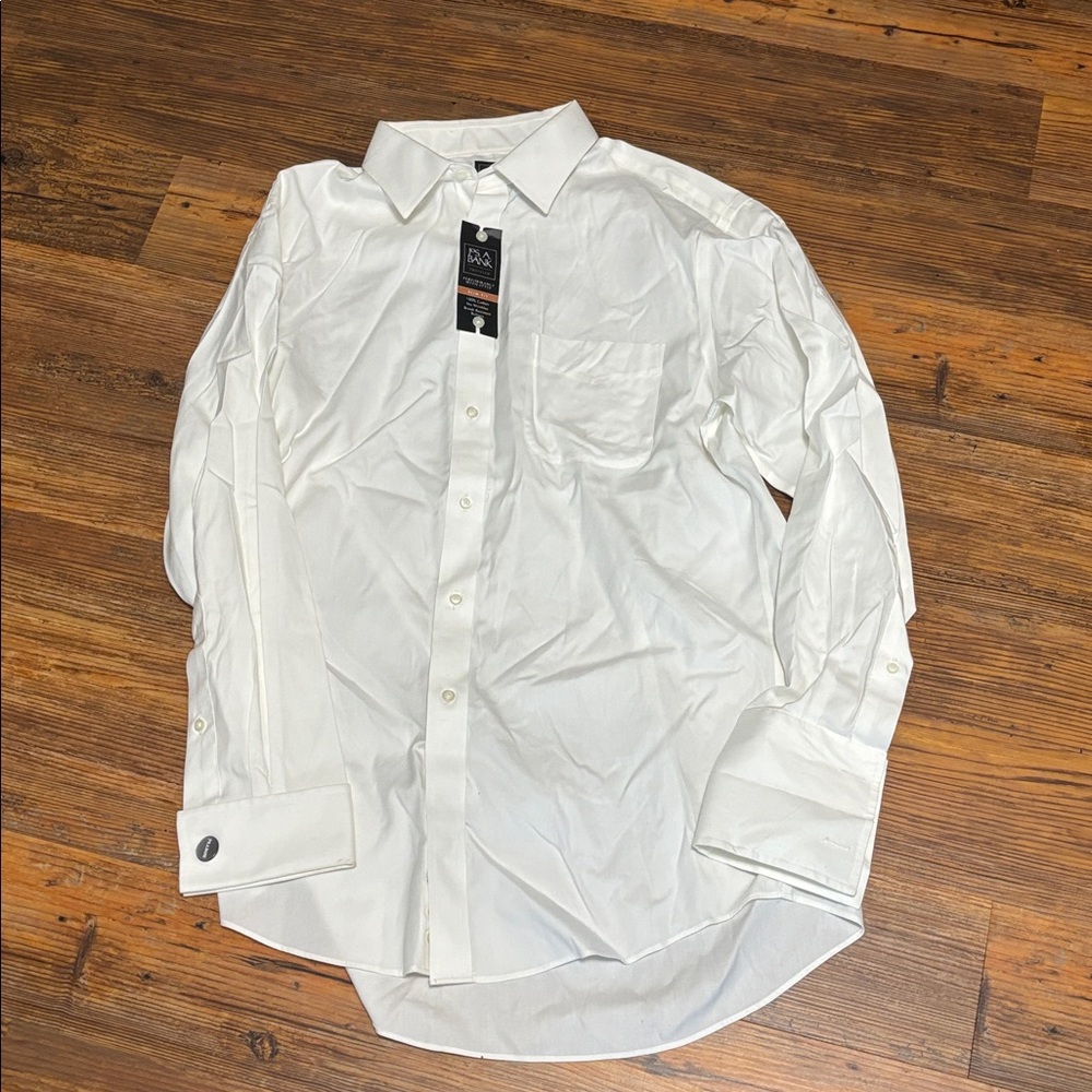 Jos A Bank Traveler Slim Fit 16-32 Long Sleeve Dress Shirt